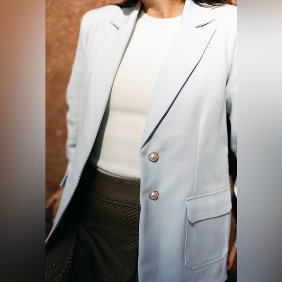 PWR WMN The "Blue Crush" Oversized Women's Blazer Suit Jacket - Picture 3 of 9